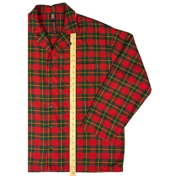 Savage X Fenty Pajama Top Mens Sleep Flannel Feels Plaid Relaxed Fit Medium - Picture 3 of 8